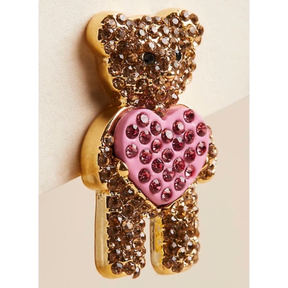 🆕🧸 Teddy Bear Love Earrings NWT Torrid New! - Picture 2 of 2